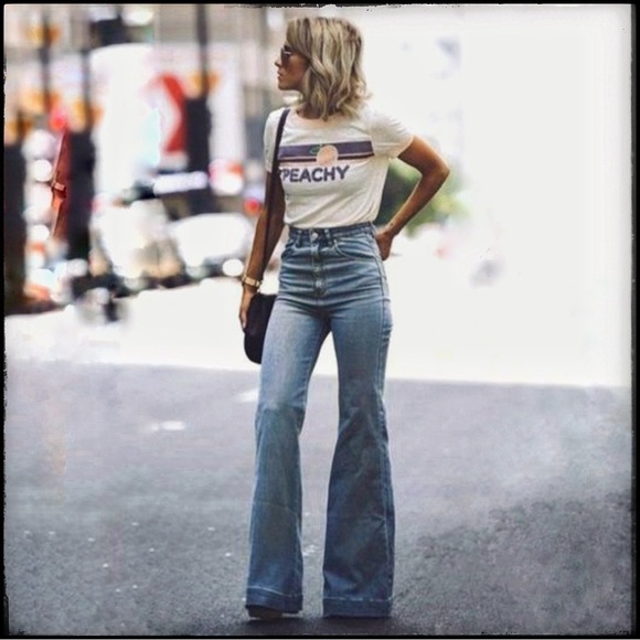 Levi's Blue Slpit Flare & Wide Leg Jeans, Size 29 x 32 L - Picture 1 of 16